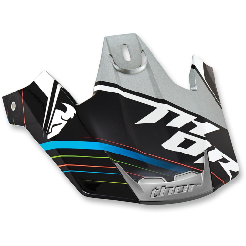 Thor - Thor Visor Kit for Verge Stack Helmet - Black/Silver - 0132-0834