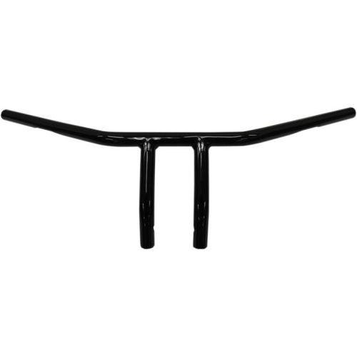Drag Specialties - Drag Specialties 1in. T-Bar - 6in. - Dimpled and Drilled - Black - 0601-2655