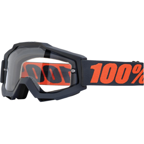 100% - 100% Accuri Enduro Gunmetal Goggles - 50202-025-02 - Gunmetal / Clear Lens - OSFM