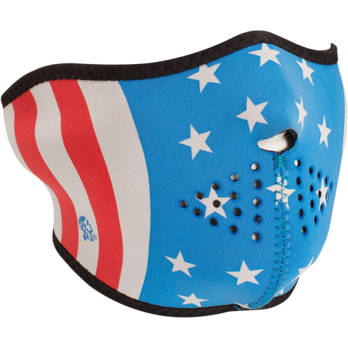Zan Headgear - Zan Headgear Half Face Mask - WNFM176HG - Stars & Stripes - OSFM