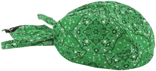 Zan Headgear - Zan Headgear Flydanna Headwrap - Z697 - Green Paisley - OSFM
