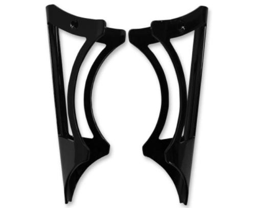 LA Choppers - LA Choppers Clamp On Gussets for 1in. Handlebar - Window - Black - LA-7610-01B