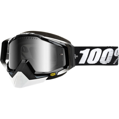 100% - 100% Racecraft Abbys Snow Goggles - 50113-001-02 - Abyss Black / Silver Mirror Lens - OSFM