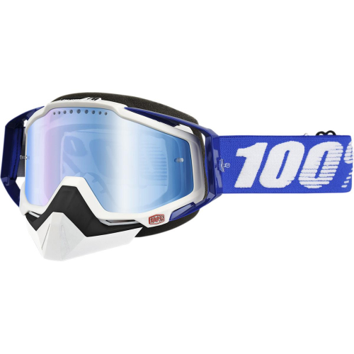 100% - 100% Racecraft Cobalt Snow Goggles - 50113-002-02 - Cobalt Blue / Mirror Blue Lens - OSFM