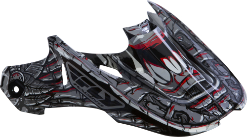 Fly Racing - Fly Racing Visor for Kinetic Jungle Helmets - Gray/Red - 73-4751
