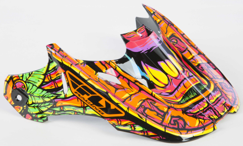 Fly Racing - Fly Racing Visor for Kinetic Jungle Helmets - Orange/Green - 73-4756