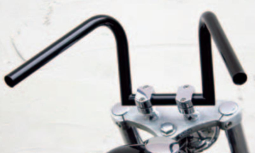 West-Eagle Motorcycle Products - West-Eagle Motorcycle Products 1in. Rabbit Handlebar with Dimples - Black - 0075-BK