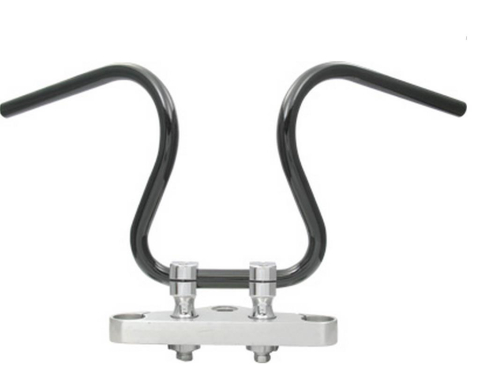 West-Eagle Motorcycle Products - West-Eagle Motorcycle Products 1in. Loose Handlebar with Dimples - Black - 0760-BK