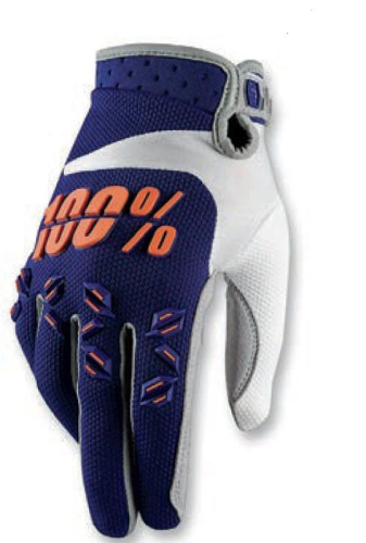 100% - 100% Airmatic Gloves - 10004-015-11 - Blue/Orange - Medium