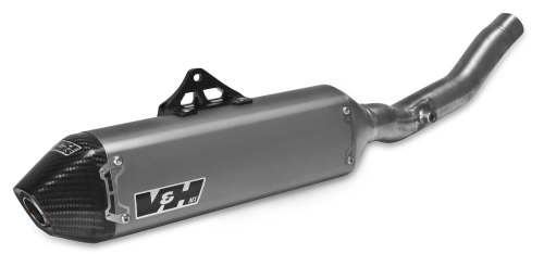 Vance & Hines - Vance & Hines Race Slip-On - Brushed Titanium Muffler - Carbon Fiber End Cap - 15195