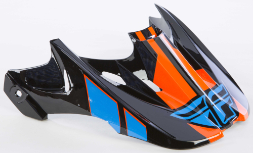 Fly Racing - Fly Racing Visor for Kinetic Impulse Helmets - Blue/Black/Orange - 73-4736