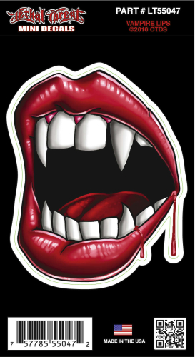 Lethal Threat - Lethal Threat Vampire Lips Decal - LT55047