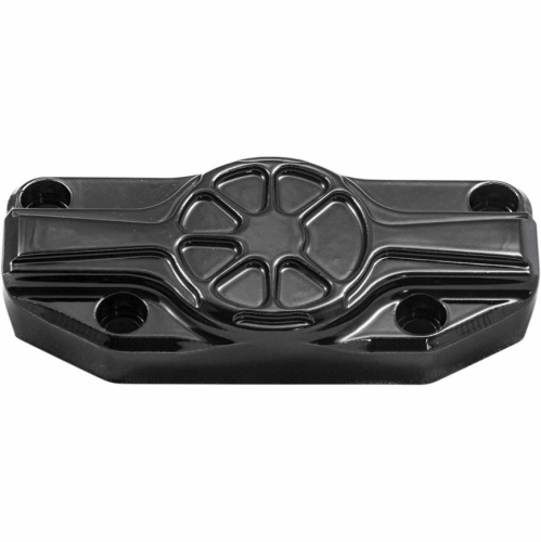 LA Choppers - LA Choppers Fusion Top Clamps for 1-1/4in. Handlebars w/ 1in. Clamping Area - Decadent Black Powdercoat - LA-F480-01B