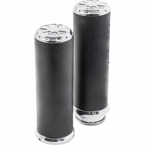 LA Choppers - LA Choppers Fusion Grips - Artistic Chrome - LA-F400-00