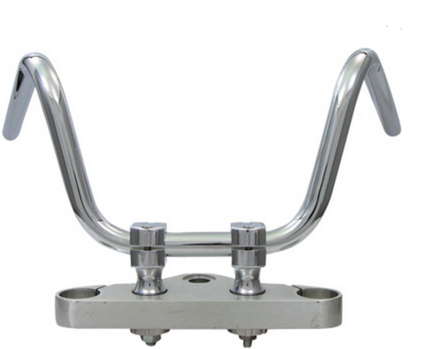 West-Eagle Motorcycle Products - West-Eagle Motorcycle Products 1in. Narrow Chopper Handlebar with Dimples - Chrome - 0770