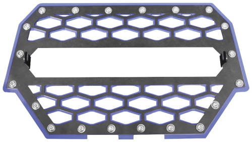 ModQuad - ModQuad Front Grill with Light Bar Cutout - Black/Blue - RZR-FGL-1K-BL