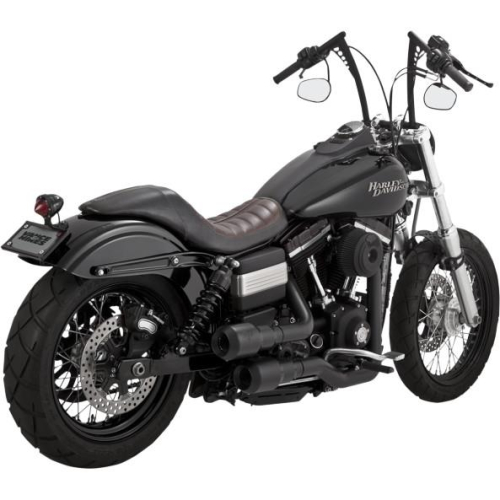 Vance & Hines - Vance & Hines Hi-Output Grenades 2-Into-2 Exhaust - Black/Black - 46899