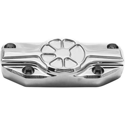 LA Choppers - LA Choppers Fusion Top Clamps for 1-1/4in. Handlebars w/ 1in. Clamping Area - Artistic Chrome - LA-F480-01