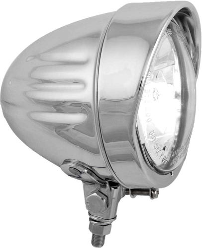 HardDrive - HardDrive 4-1/2in. Chrome Grooved Shell and Visored Bezel Spotlight Assembly - 12v 35w H3 - 20-6048