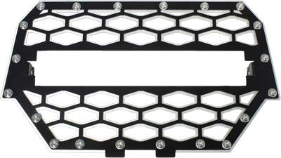 ModQuad - ModQuad Front Grill with 10in. Light Bar - Black/Silver - RZR-FGLS-1K