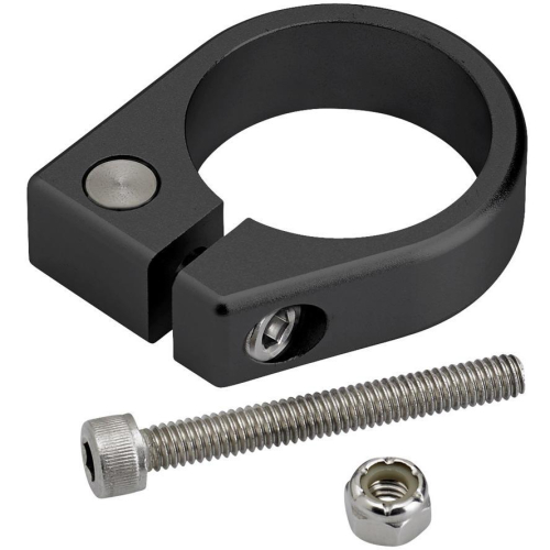 Biltwell Inc. - Biltwell Inc. Duo Muffler Clamp - Black - DC-MUF-AL-BK