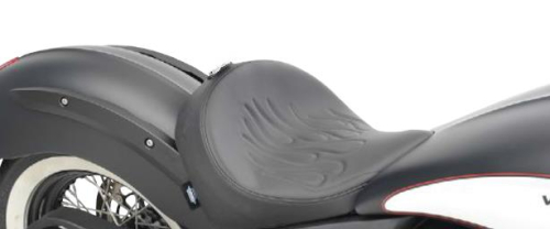 Drag Specialties - Drag Specialties Solo Seat with Backrest Option - Flame - 0810-1604