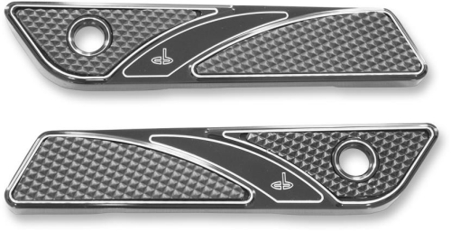 Carl Brouhard Designs - Carl Brouhard Designs Elite Series Saddlebag Hinge Covers - Chrome - EBL-001-C