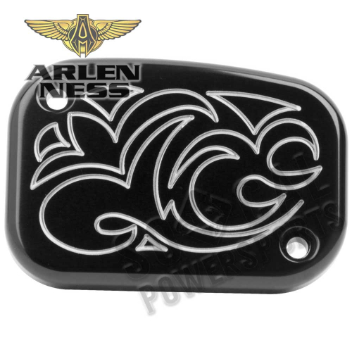 Arlen Ness - Arlen Ness Clutch Master Cylinder Cover - Engraved - Black - 03-436