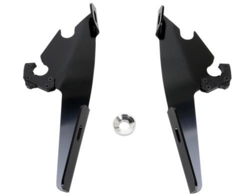 Memphis Shades - Memphis Shades Plate-Only Kit for Batwing Fairing - Black - MEB1704