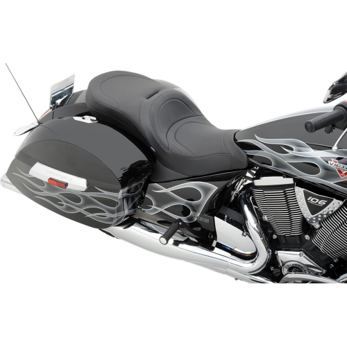 Drag Specialties - Drag Specialties Low Profile Touring Seat with Backrest Option - Crusade - 0810-1606