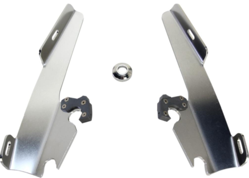 Memphis Shades - Memphis Shades Plate-Only Kit for Batwing Fairing - Polished - MEK1899