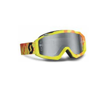 Scott USA - Scott USA Hustle Goggles - 238057-4602269 - Scribble Green/Orange / Silver Chrome Lens - OSFM