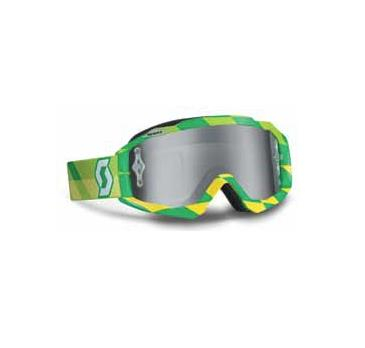 Scott USA - Scott USA Hustle Goggles - 238057-4606269 - Track Green/Yellow / Silver Chrome Lens - OSFM