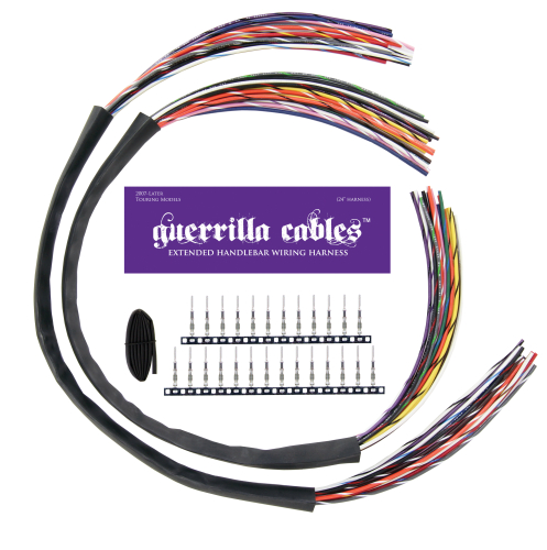 Guerrilla Cables - Guerrilla Cables Deluxe Bagger Handlebar Wiring Harness - 24010-0711