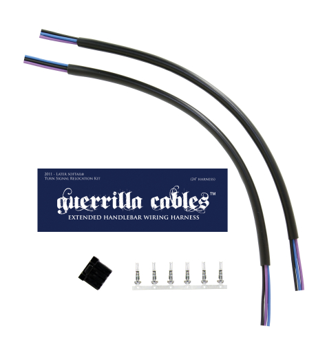 Guerrilla Cables - Guerrilla Cables 24in. Front Turn Signal Relocation Kit - 24020-1501
