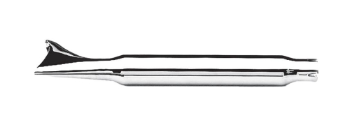 Paughco - Paughco 2 1/2in. Fishtail Muffler - 22.5in. - No Mounting Slider - Chrome - 608