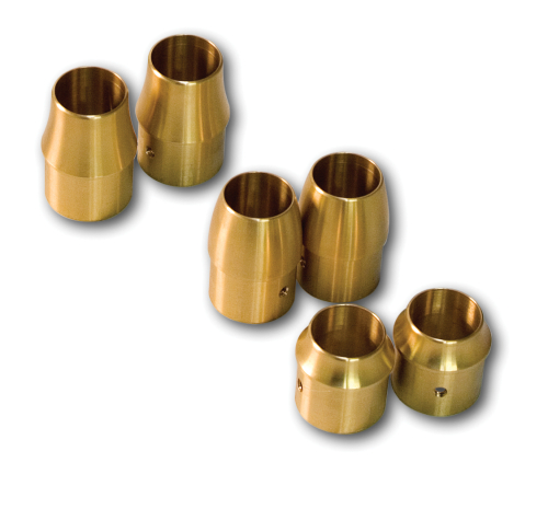 Paughco - Paughco Short Curve Brass Exhaust End Caps - 1 3/4in. - 640