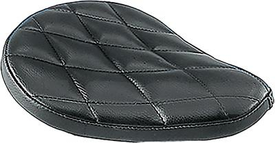 West-Eagle Motorcycle Products - West-Eagle Motorcycle Products Small Flat Solo Seat - Diamond Stitch - 2375-BK