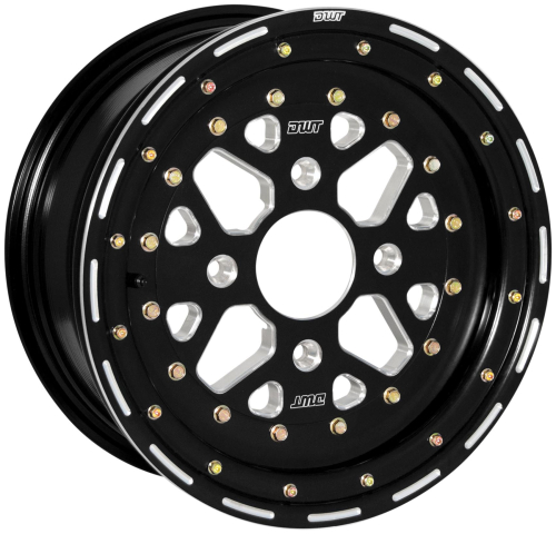 Douglas Wheel Tire - Douglas Wheel Tire Sector Revolutionary 3 Piece Wheel - 14x10 - 5+5 Offset - 4/156 - Black - S014-24