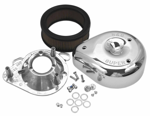S&S Cycle - S&S Cycle Teardrop Air Cleaner for Single Bore EFI 58mm Throttle Bodies - 106-4669