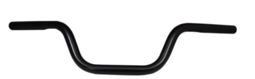 West-Eagle Motorcycle Products - West-Eagle Motorcycle Products 1in. Mid Bobber Handlebar with Dimples - Black - 0810-BK