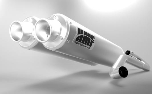 HMF Engineering - HMF Engineering Performance Series Dual 3/4 System Exhaust - Center Mount - Brushed - Turn Down Brushed - 016326636371