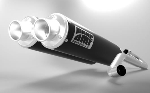 HMF Engineering - HMF Engineering Performance Series Dual Full System Exhaust - Side Mount - Black - Turn Down Brushed - 035506606171