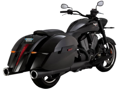 Vance & Hines - Vance & Hines 4-1/2in. Hi-Output Slip-Ons - Black - 68505