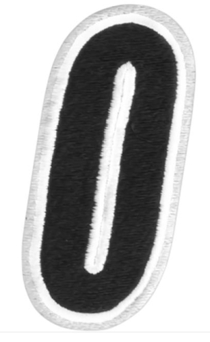 American Kargo - American Kargo Number Patch - #0 - White/Black - 3550-0191
