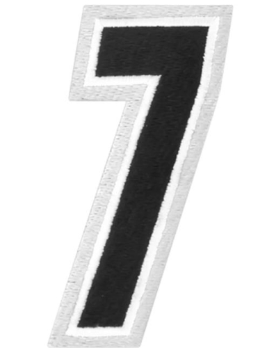 American Kargo - American Kargo Number Patch - #7 - White/Black - 3550-0198