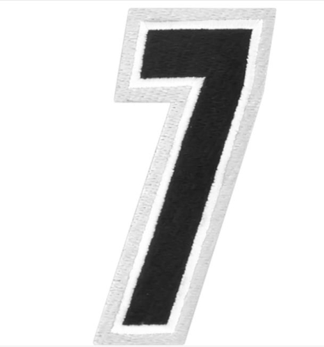 American Kargo - American Kargo Number Patch - #8 - White/Black - 3550-0199