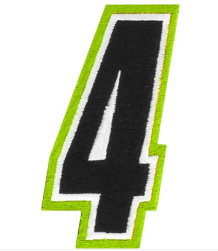 American Kargo - American Kargo Number Patch - #4 - Hi-Vis/Black - 3550-0215