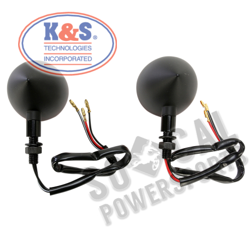 K&S Technologies - K&S Technologies DOT Incandescent Marker Lights - 2 wires - Black/Amber - 25-5301
