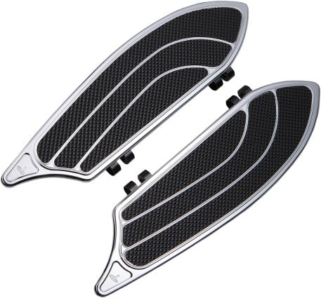 Carl Brouhard Designs - Carl Brouhard Designs Elite Driver Floorboards - Chrome - IFB-0001-C